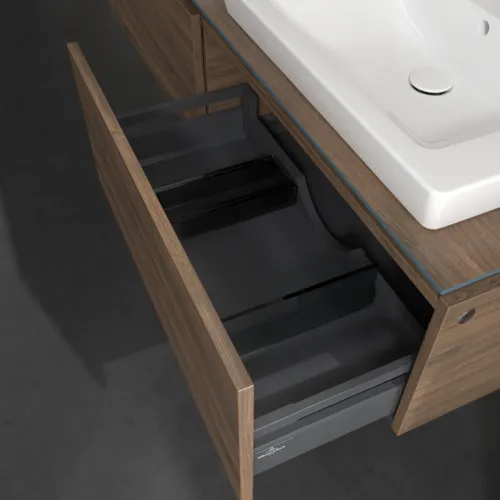 Bild von VILLEROY BOCH Legato Waschbeckenunterschrank, 2 Auszüge, 1600 x 380 x 500 mm, Arizona Oak / Arizona Oak #B69200VH
