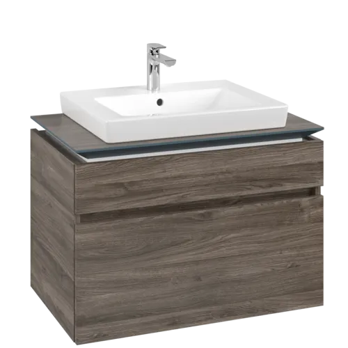 Obrázek VILLEROY BOCH Legato toaletní skříňka, s osvětlením, 2 výsuvy, 800 x 550 x 500 mm, Kamenný dub / Kamenný dub #B679L0RK