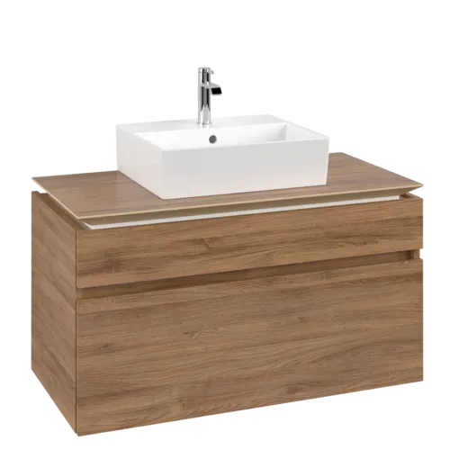 Bild von VILLEROY BOCH Legato Waschbeckenunterschrank, 2 Auszüge, 1000 x 550 x 500 mm, Kansas Oak / Kansas Oak #B60400RH
