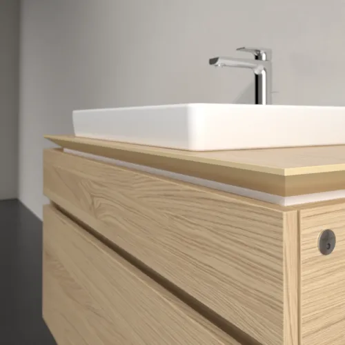 Bild von VILLEROY BOCH Legato Waschbeckenunterschrank, mit Beleuchtung, 2 Auszüge, 1000 x 550 x 500 mm, Nordic Oak / Nordic Oak #B681L0VJ
