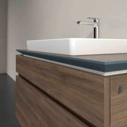 Bild von VILLEROY BOCH Legato Waschbeckenunterschrank, mit Beleuchtung, 2 Auszüge, 1000 x 550 x 500 mm, Arizona Oak / Arizona Oak #B681L0VH