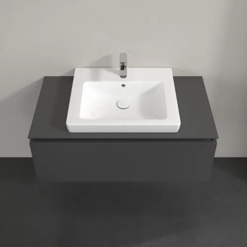 Bild von VILLEROY BOCH Legato Waschbeckenunterschrank, 1 Auszug, 1000 x 380 x 500 mm, Glossy Grey / Glossy Grey #B68000FP