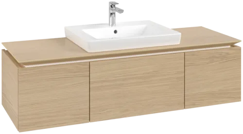 Bild von VILLEROY BOCH Legato Waschbeckenunterschrank, 3 Auszüge, 1400 x 380 x 500 mm, Nordic Oak / Nordic Oak #B68400VJ