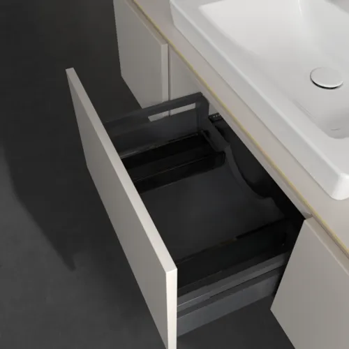 Bild von VILLEROY BOCH Legato Waschbeckenunterschrank, 3 Auszüge, 1400 x 380 x 500 mm, Soft Grey / Soft Grey #B68400VK