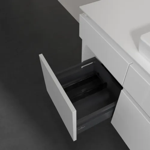 Bild von VILLEROY BOCH Legato Waschbeckenunterschrank, mit Beleuchtung, 5 Auszüge, 1400 x 550 x 500 mm, Glossy White / Glossy White #B685L0DH