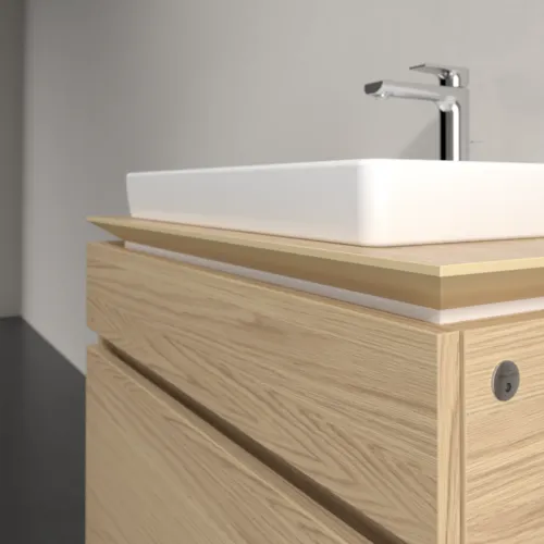 Picture of VILLEROY BOCH Legato Vanity unit, with lighting, 2 pull-out compartments, 800 x 550 x 500 mm, Nordic Oak / Nordic Oak #B679L0VJ