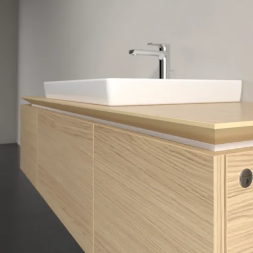 Bild von VILLEROY BOCH Legato Waschbeckenunterschrank, mit Beleuchtung, 3 Auszüge, 1200 x 380 x 500 mm, Nordic Oak / Nordic Oak #B682L0VJ