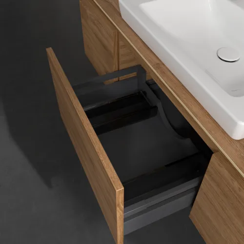 Bild von VILLEROY BOCH Legato Waschbeckenunterschrank, 3 Auszüge, 1400 x 380 x 500 mm, Kansas Oak / Kansas Oak #B68400RH