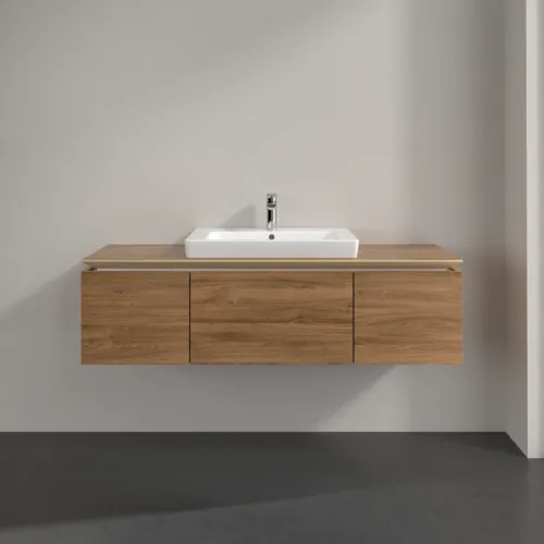 Bild von VILLEROY BOCH Legato Waschbeckenunterschrank, 3 Auszüge, 1400 x 380 x 500 mm, Kansas Oak / Kansas Oak #B68400RH