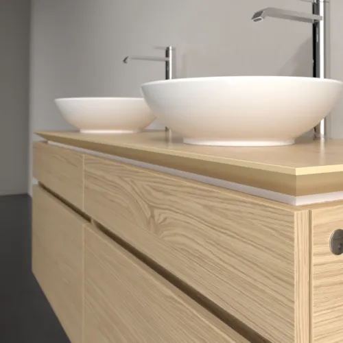 Obrázek VILLEROY BOCH Legato toaletní skříňka, s osvětlením, 4 výsuvy, 1400 x 550 x 500 mm, severský dub / severský dub #B592L0VJ
