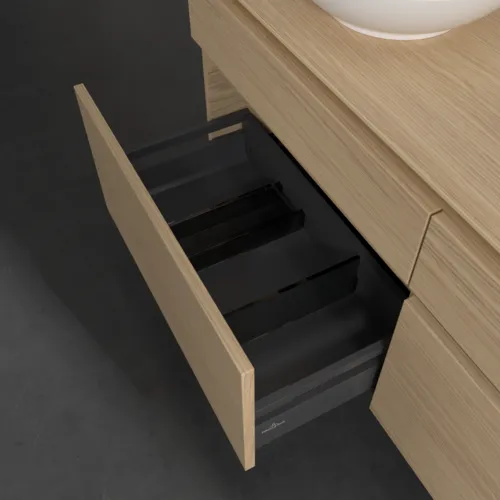 Obrázek VILLEROY BOCH Legato toaletní skříňka, s osvětlením, 4 výsuvy, 1400 x 550 x 500 mm, severský dub / severský dub #B592L0VJ