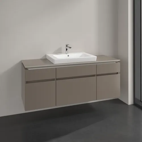 Bild von VILLEROY BOCH Legato Waschbeckenunterschrank, 5 Auszüge, 1400 x 550 x 500 mm, Truffle Grey / Truffle Grey #B68500VG