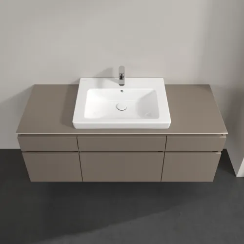 Bild von VILLEROY BOCH Legato Waschbeckenunterschrank, 5 Auszüge, 1400 x 550 x 500 mm, Truffle Grey / Truffle Grey #B68500VG