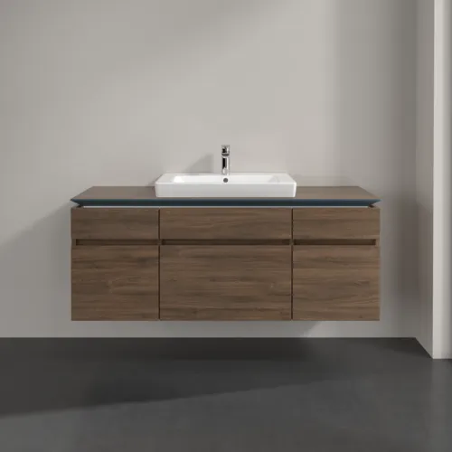 Bild von VILLEROY BOCH Legato Waschbeckenunterschrank, 5 Auszüge, 1400 x 550 x 500 mm, Arizona Oak / Arizona Oak #B68500VH