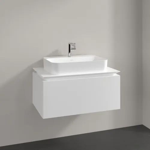 Bild von VILLEROY BOCH Legato Waschbeckenunterschrank, 1 Auszug, 800 x 380 x 500 mm, White Matt / White Matt #B75300MS