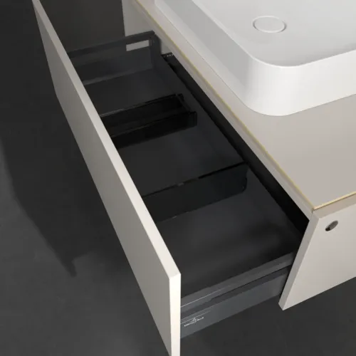 Bild von VILLEROY BOCH Legato Waschbeckenunterschrank, 1 Auszug, 1000 x 380 x 500 mm, Soft Grey / Soft Grey #B75500VK