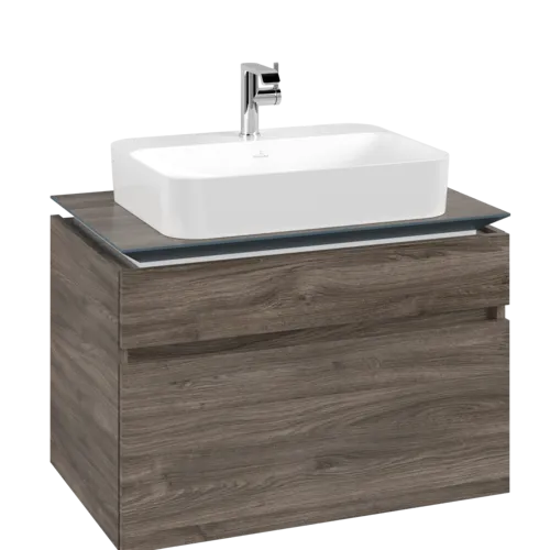 Bild von VILLEROY BOCH Legato Waschbeckenunterschrank, 2 Auszüge, 800 x 550 x 500 mm, Stone Oak / Stone Oak #B75400RK