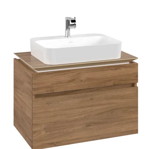 Bild von VILLEROY BOCH Legato Waschbeckenunterschrank, 2 Auszüge, 800 x 550 x 500 mm, Kansas Oak / Kansas Oak #B75400RH