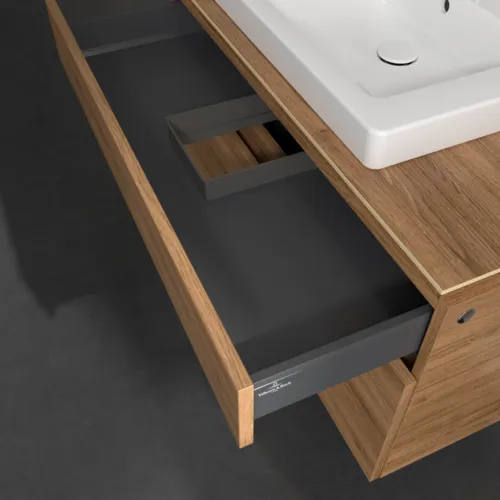 Bild von VILLEROY BOCH Legato Waschbeckenunterschrank, 2 Auszüge, 1000 x 550 x 500 mm, Kansas Oak / Kansas Oak #B68100RH