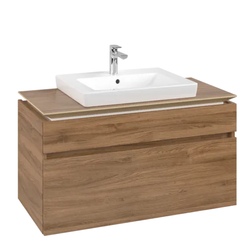 Bild von VILLEROY BOCH Legato Waschbeckenunterschrank, 2 Auszüge, 1000 x 550 x 500 mm, Kansas Oak / Kansas Oak #B68100RH
