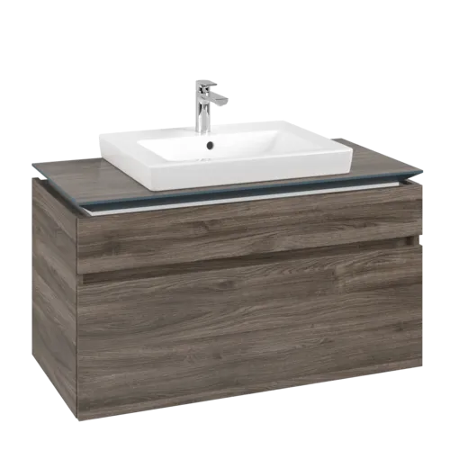 Bild von VILLEROY BOCH Legato Waschbeckenunterschrank, 2 Auszüge, 1000 x 550 x 500 mm, Stone Oak / Stone Oak #B68100RK