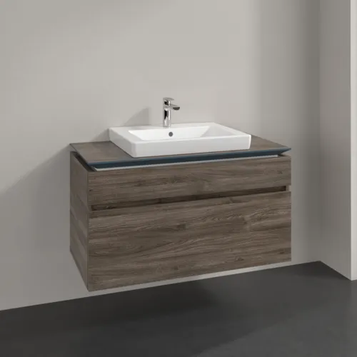 Bild von VILLEROY BOCH Legato Waschbeckenunterschrank, 2 Auszüge, 1000 x 550 x 500 mm, Stone Oak / Stone Oak #B68100RK