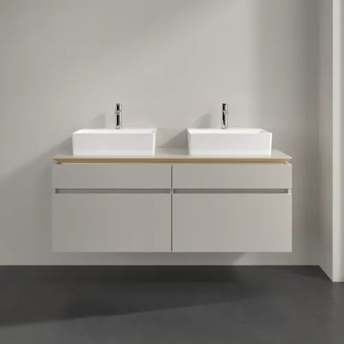 Bild von VILLEROY BOCH Legato Waschbeckenunterschrank, 4 Auszüge, 1400 x 550 x 500 mm, Soft Grey / Soft Grey #B66900VK