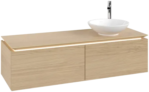 Bild von VILLEROY BOCH Legato Waschbeckenunterschrank, mit Beleuchtung, 2 Auszüge, 1400 x 380 x 500 mm, Nordic Oak / Nordic Oak #B589L0VJ