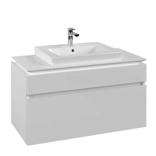 Bild von VILLEROY BOCH Legato Waschbeckenunterschrank, 2 Auszüge, 1000 x 550 x 500 mm, White Matt / White Matt #B68100MS