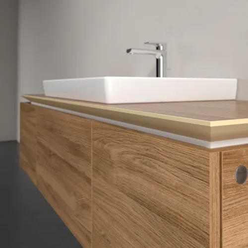 Bild von VILLEROY BOCH Legato Waschbeckenunterschrank, 3 Auszüge, 1200 x 380 x 500 mm, Kansas Oak / Kansas Oak #B68200RH