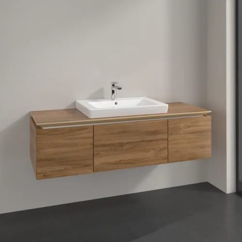 Bild von VILLEROY BOCH Legato Waschbeckenunterschrank, 3 Auszüge, 1200 x 380 x 500 mm, Kansas Oak / Kansas Oak #B68200RH