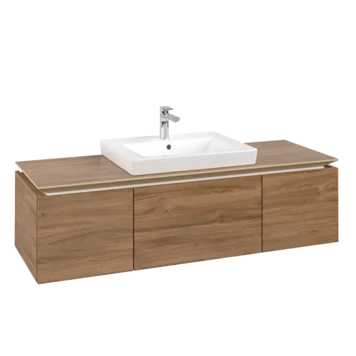 Bild von VILLEROY BOCH Legato Waschbeckenunterschrank, 3 Auszüge, 1200 x 380 x 500 mm, Kansas Oak / Kansas Oak #B68200RH