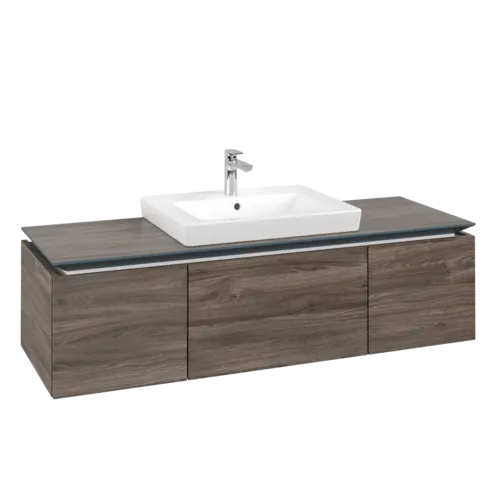 Bild von VILLEROY BOCH Legato Waschbeckenunterschrank, 3 Auszüge, 1200 x 380 x 500 mm, Stone Oak / Stone Oak #B68200RK