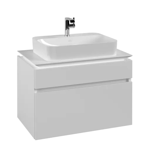 Bild von VILLEROY BOCH Legato Waschbeckenunterschrank, 2 Auszüge, 800 x 550 x 500 mm, White Matt / White Matt #B75400MS