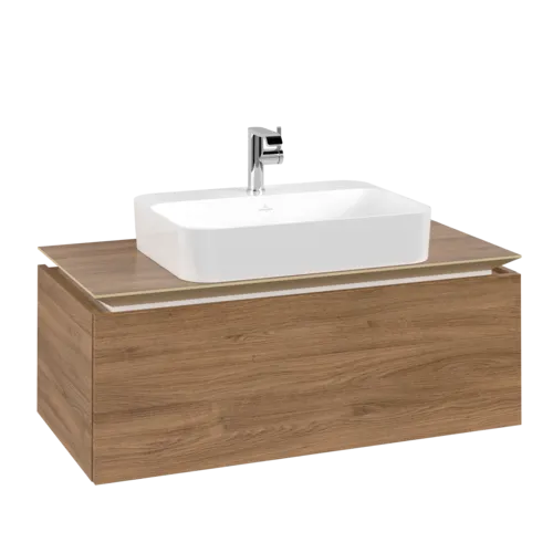 Bild von VILLEROY BOCH Legato Waschbeckenunterschrank, 1 Auszug, 1000 x 380 x 500 mm, Kansas Oak / Kansas Oak #B75500RH