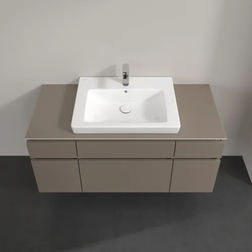 Bild von VILLEROY BOCH Legato Waschbeckenunterschrank, 5 Auszüge, 1200 x 550 x 500 mm, Truffle Grey / Truffle Grey #B68300VG