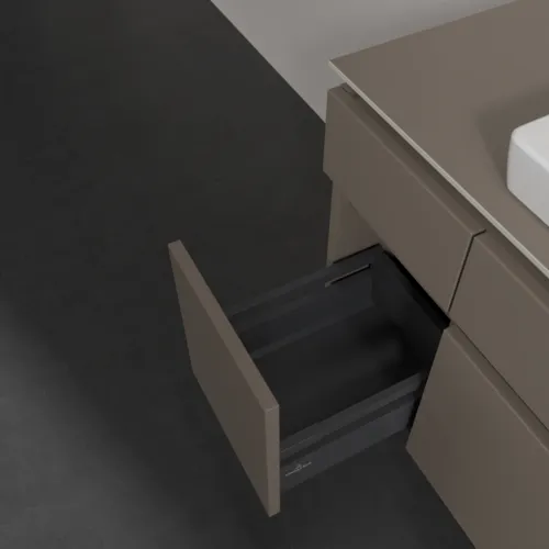 Bild von VILLEROY BOCH Legato Waschbeckenunterschrank, 5 Auszüge, 1200 x 550 x 500 mm, Truffle Grey / Truffle Grey #B68300VG