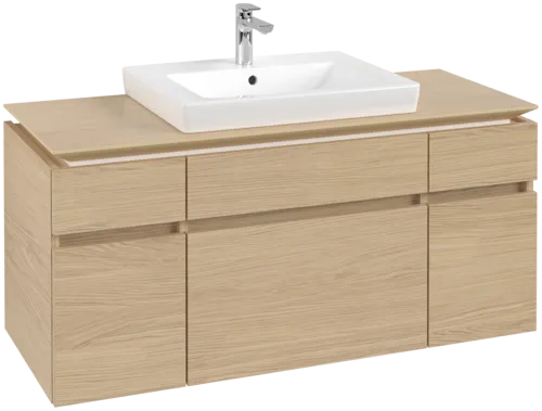 Bild von VILLEROY BOCH Legato Waschbeckenunterschrank, 5 Auszüge, 1200 x 550 x 500 mm, Nordic Oak / Nordic Oak #B68300VJ