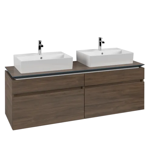 Bild von VILLEROY BOCH Legato Waschbeckenunterschrank, 4 Auszüge, 1600 x 550 x 500 mm, Arizona Oak / Arizona Oak #B67700VH