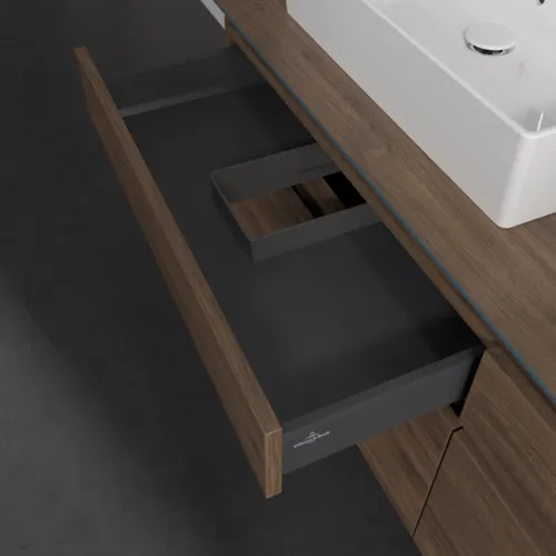 Bild von VILLEROY BOCH Legato Waschbeckenunterschrank, 4 Auszüge, 1600 x 550 x 500 mm, Arizona Oak / Arizona Oak #B67700VH