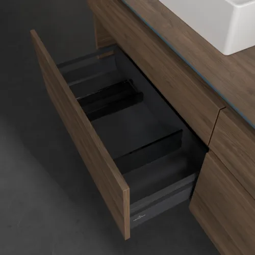 Bild von VILLEROY BOCH Legato Waschbeckenunterschrank, 4 Auszüge, 1600 x 550 x 500 mm, Arizona Oak / Arizona Oak #B67700VH