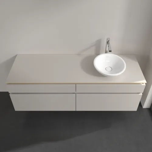 Bild von VILLEROY BOCH Legato Waschbeckenunterschrank, 4 Auszüge, 1600 x 550 x 500 mm, Soft Grey / Soft Grey #B59800VK