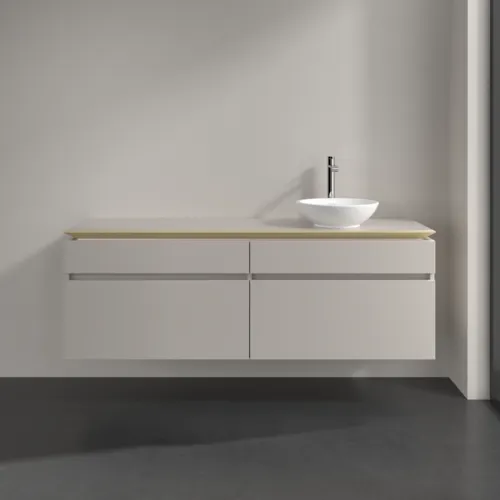 Bild von VILLEROY BOCH Legato Waschbeckenunterschrank, 4 Auszüge, 1600 x 550 x 500 mm, Soft Grey / Soft Grey #B59800VK