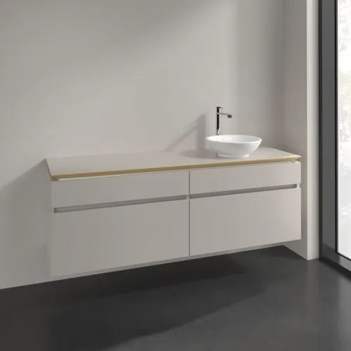 Bild von VILLEROY BOCH Legato Waschbeckenunterschrank, 4 Auszüge, 1600 x 550 x 500 mm, Soft Grey / Soft Grey #B59800VK