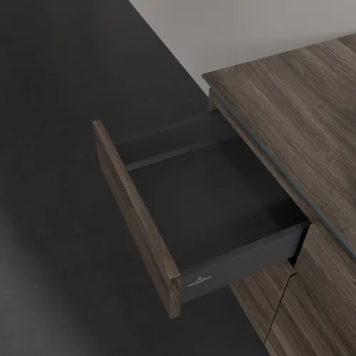 Bild von VILLEROY BOCH Legato Waschbeckenunterschrank, 5 Auszüge, 1400 x 550 x 500 mm, Stone Oak / Stone Oak #B76000RK