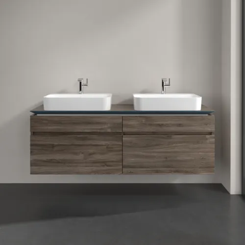 Bild von VILLEROY BOCH Legato Waschbeckenunterschrank, 4 Auszüge, 1600 x 550 x 500 mm, Stone Oak / Stone Oak #B76800RK