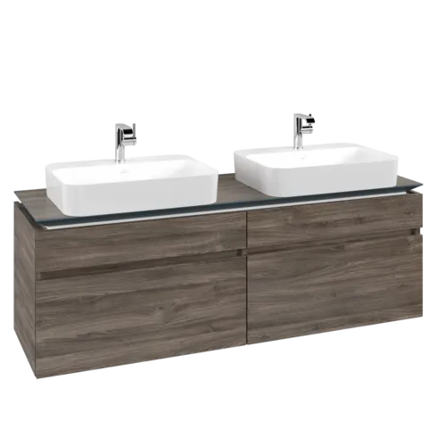 Bild von VILLEROY BOCH Legato Waschbeckenunterschrank, 4 Auszüge, 1600 x 550 x 500 mm, Stone Oak / Stone Oak #B76800RK