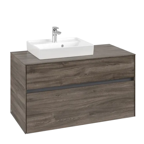 Bild von VILLEROY BOCH Collaro Waschbeckenunterschrank, 2 Auszüge, 1000 x 548 x 500 mm, Stone Oak #C01400RK