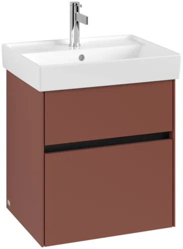 Bild von VILLEROY BOCH Collaro Waschbeckenunterschrank, mit Beleuchtung, 2 Auszüge, 510 x 546 x 414 mm, Wine Red #C007B0AH