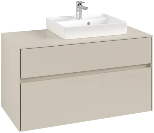 Picture of VILLEROY BOCH Collaro vanity unit, 2 pull-outs, 1000 x 548 x 500 mm, Cashmere Grey / Cashmere Grey #C01500VN